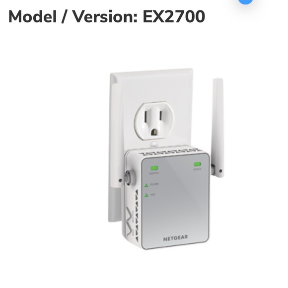 NETGEAR EX2700 – N300 WiFi Range Extender Essentials Edition - Picture 1 of 8